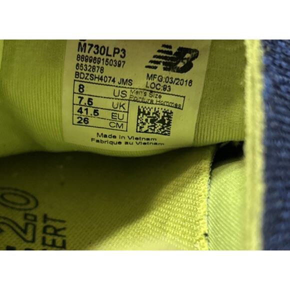 New Balance Men’s Shoes Size 8 D Blue Running M730LP3 730 Flexonic Cushion - Picture 9 of 9